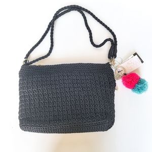 New The Sak Crocheted Black Greenwood Purse